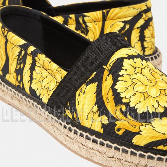 Versace Yellow and Black Slip-On Loafers - Picture 4 of 9